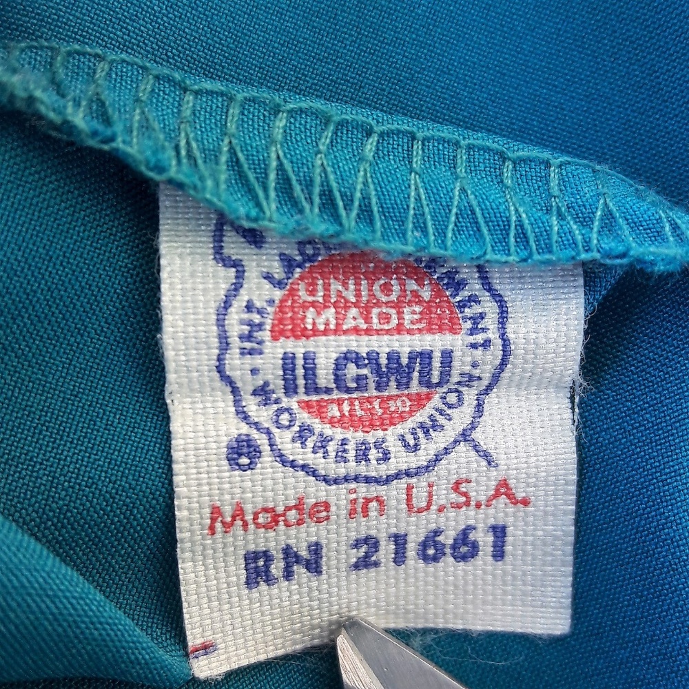 Vintage USA Willow Ridge Blouse Collar Loop Career Work Vintage Union Made Tag M - Picture 6 of 6